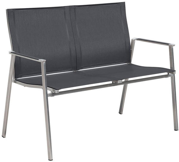 OUTLIV. Bilbao 2-Sitzer 120cm Edelstahl/Textilene schwarz (SR1051Bench-schwarz)