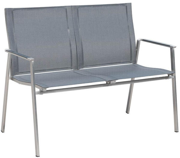 OUTLIV. Bilbao 2-Sitzer 120cm Edelstahl/Textilene silber-schwarz (SR1051Bench-silber/s)