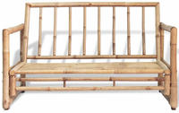vidaXL 2-Sitzer Gartensofa mit Polstern Bambus
