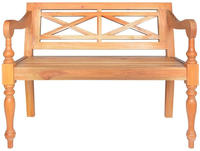 vidaXL Batavia-Sitzbank 98 cm Mahagoni Massivholz Hellbraun