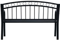 vidaXL Gartenbank 125 cm Schwarz Stahl
