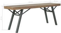 vidaXL Gartenbank 120 cm Massivholz Akazie