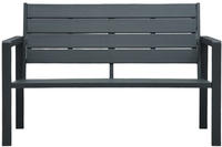 vidaXL Gartenbank 120 cm HDPE Grau Holz-Optik