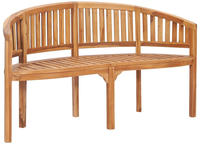 vidaXL Bananenbank 151 cm Massivholz Teak