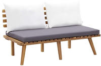 Gartenbank Mit Kissen 115 Cm Massivholz Akazie - Vidaxl