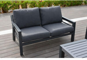 Outflexx 2-Sitzer Sofa anthrazit Olefin/Alu anthrazit (18C060A-DCLB)