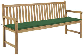 vidaXL Garden bench 175 cm with cushion green