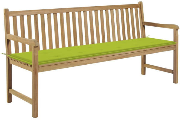 vidaXL Garden bench 175 cm with cushion light green