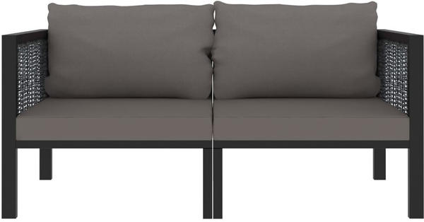vidaXL 2-Sitzer-Sofa mit Auflage Anthrazit Poly Rattan