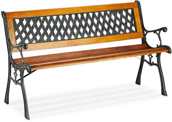 Relaxdays Gartenbank Flechtdesign
