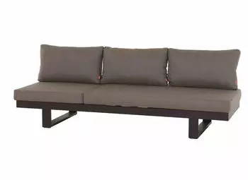 Siena Garden Avenia Dining-Bank/Liege anthrazit/taupe meliert Aluminium 73x195x70 cm + Sitz-und Rückenkissen anthrazit (J04045)