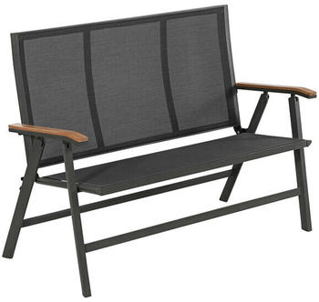 Dehner Colmar 3-Sitzer 114x99x61.5cm Aluminium/Textilene/FSC Teakholz grau