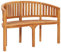 vidaXL Bananenbank 120 cm Massivholz Teak