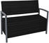 Garden Pleasure FERRARA Parkbank mit Ablagefach schwarz (970299)