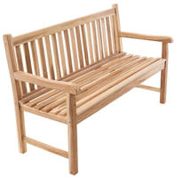 3er Sitzbank Gartenbank Landhausstil Teak Holz