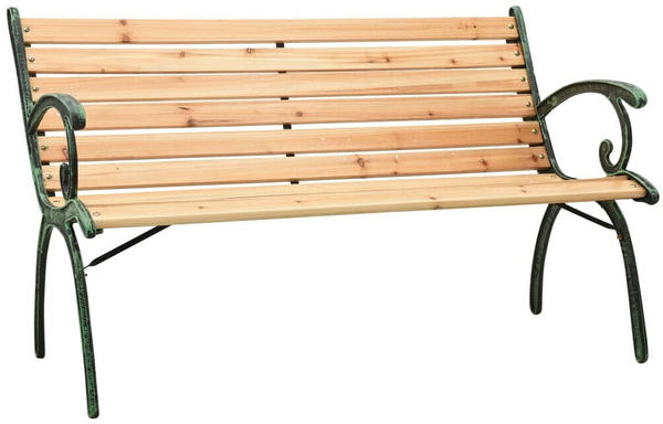 vidaXL Garden Bench in Pine and Casting Iron