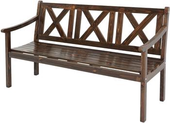 Mendler Kopenhagen 3-Sitzer Massiv-Holz 160cm dunkelbraun (83526)