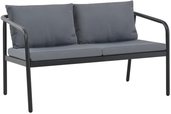 vidaXL 2-Sitzer Gartensofa mit Auflagen rau Aluminium (44699)