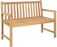 vidaXL Gartenbank 114 cm Massivholz Teak