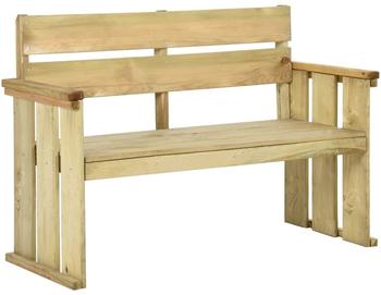 vidaXL Gartenbank Kiefernholz Imprägniert 121 cm (318407)