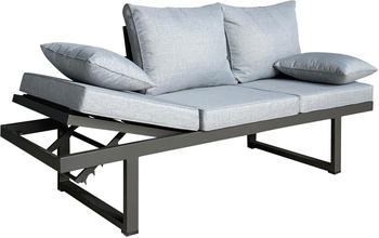 LC Home Bondino 3er-Sofa Aluminium/Polyester anthrazit