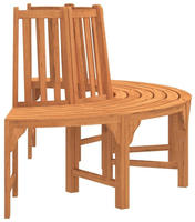 vidaXL Baumbank Halbrund &Oslash;208 cm Massivholz Eukalyptus