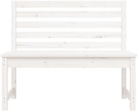 vidaXL Gartenbank Wei&szlig; 109 cm Massivholz Kiefer