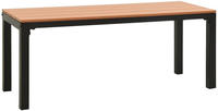 vidaXL Gartenbank 110 cm Stahl und WPC Braun und Schwarz
