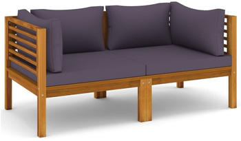 vidaXL 2-Sitzer-Gartensofa dunkelgrau (3086899)