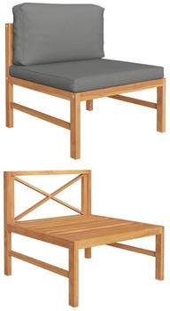 vidaXL Mittelsofa dunkelgrau (316112)