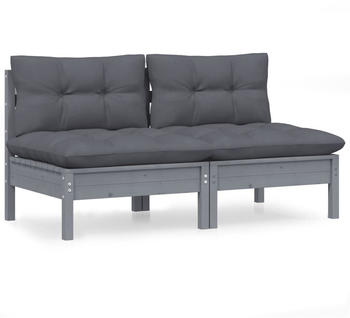 vidaXL 2-Sitzer-Gartensofa grau / anthrazit (3095994)