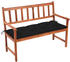 vidaXL Gartenbank mit Auflage 120 cm Massivholz Akazie