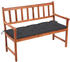 vidaXL Gartenbank mit Auflage 120 cm Massivholz Akazie