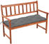 vidaXL Gartenbank mit Auflage 120 cm Massivholz Akazie