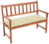 vidaXL Gartenbank mit Auflage 120 cm Massivholz Akazie