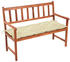 vidaXL Gartenbank mit Auflage 120 cm Massivholz Akazie