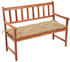 vidaXL Gartenbank mit Auflage 120 cm Massivholz Akazie