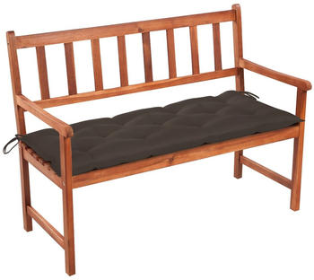 vidaXL Gartenbank mit Auflage 120 cm Massivholz Akazie taupe