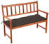 vidaXL Gartenbank mit Auflage 120 cm Massivholz Akazie