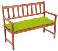 vidaXL Gartenbank mit Auflage 120 cm Massivholz Akazie