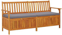 vidaXL Truhenbank mit Kissen 170 cm Massivholz Akazie