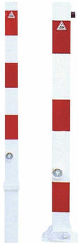 Schake Absperrpfosten herausnehmbar 70 x 70 mm verzinkt rot/weiß