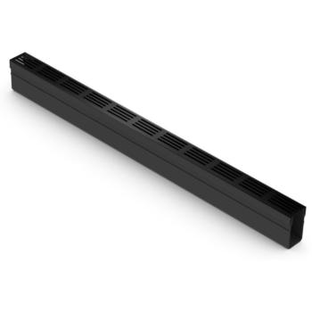 ACO Slimline Entwässerungsrinne mit Aluminiumrost 100 cm schwarz eloxiert (3007919)