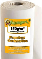 Aquagart - 30m2 Gartenvlies Unkrautvlies Unkrautfolie Mulchvlies 150g/m2 Wei&szlig;...