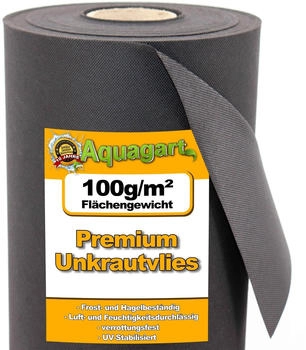 Aquagart Gartenvlies Mulchvlies 100g/m² 1,8m Breite 108m²