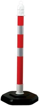 Jungheinrich Kettenpfosten rot/weiß Ø 63 mm 1000 mm mit Öse (12403ZR)