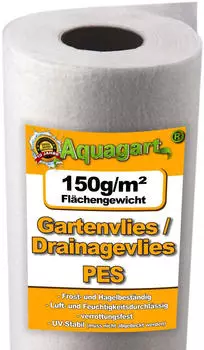 Aquagart Gartenvlies Unkrautvlies Drainagevlies 325m&sup2; 150g 1m breit (706.686.337.750)