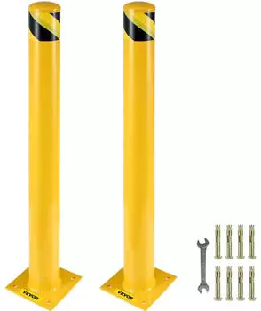 VEVOR Parkpfosten Sicherheitspoller 122cm, 20x20cm, 2er-Set