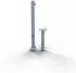 Schake Absperrpfosten Ø60 umlegbar zum Einbetonieren mit Dreikant