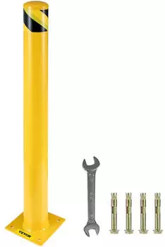 VEVOR Sicherheitspoller Rohrstahl 122cm H, 14cm Ø, gelb pulverbeschichtet